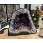 Super kwaliteit Amethist Grot Geode met helder donkerpaarse kristallen