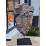 Prachtige Roze Amethist sculpture large extra kwaliteit op standaard
