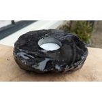 Zwarte obsidiaan theelicht ruw