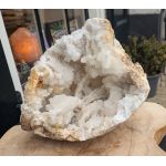 Super kwaliteit Marokkaanse Bergkristal Geode 'schaal'  XL hagelwitte en transparante kristallen nu sterk in prijs verlaagd!