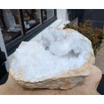 Super kwaliteit Marokkaanse Bergkristal Geode 'schaal'  XL hagelwitte heldere kristallen nu sterk in prijs verlaagd!