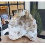 Super kwaliteit Marokkaanse Bergkristal Geode 'schaal'  XL hagelwitte heldere kristallen nu sterk in prijs verlaagd!