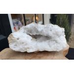 Super kwaliteit Marokkaanse Bergkristal Geode 'schaal'  XL hagelwitte heldere kristallen nu sterk in prijs verlaagd!