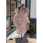 Prachtige Roze Amethist sculpture large extra kwaliteit op standaard
