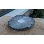 Theelicht houder blauwe agaatschijf