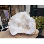 Super kwaliteit Marokkaanse Bergkristal Geode 'schaal'  XL hagelwitte kristallen nu extra sterk in prijs verlaagd!