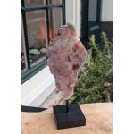 Prachtige Roze Amethist sculpture large extra kwaliteit op standaard