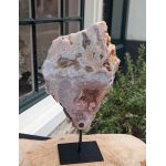 Extra kwaliteit Roze Amethist sculpture large in standaard