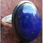 Ring lapis Lazuli ovaal  zilver verstelbaar extra kwaliteit