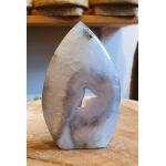 Druzy agaat vlam met chalcedoon