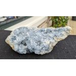 Prachtige extra ruwe kwaliteit Celestien cluster medium large met helderblauwe kristallen