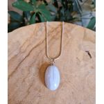 Blauwe Chalcedoon hanger ovaal