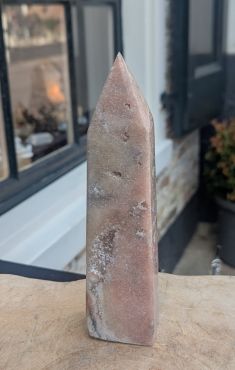 Super Obelisk Roze Amethist extra kwaliteit en extra large