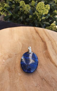 Lapis Lazuli hanger puur met zilveren clip