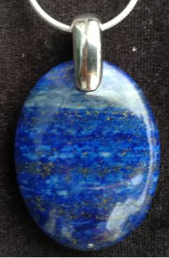 Lapis Lazuli hanger puur met zilveren clip