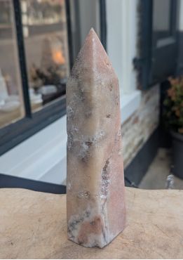 Super Obelisk Roze Amethist extra kwaliteit en extra large