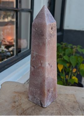 Super Obelisk Roze Amethist extra kwaliteit en extra large