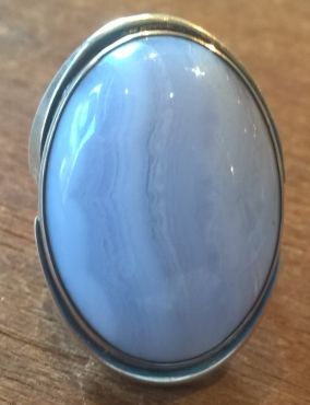 chalcedoon blauw ring