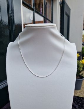 Zilveren ketting 42 cm slang