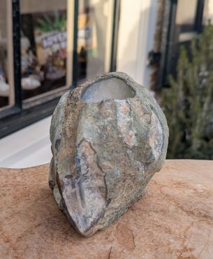 Agaat Theelichthouder ruw natuur extra