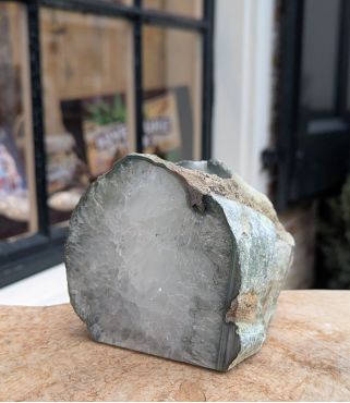 Agaat Theelichthouder ruw natuur extra