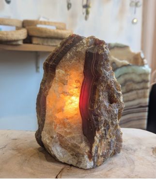 Super ruwe Agaat Lamp natuur