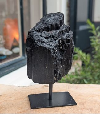 Zwarte Toermalijn , Schorl, op standaard
