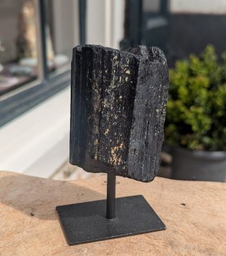 Zwarte Toermalijn , Schorl, op standaard