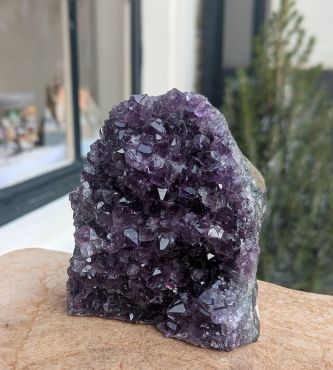 Super kwaliteit Amethist cluster staand donkerpaarse kristallen