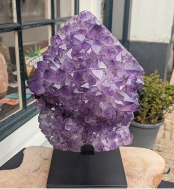 Super Amethist cluster XL in standaard