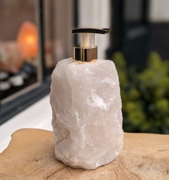 Bergkristal zeepdispenser