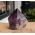 Prachtige Amethist, diep paars en extra heldere, ruw geslepen puntkristal