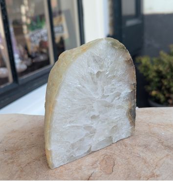 Agaat Theelichthouder ruw natuur extra