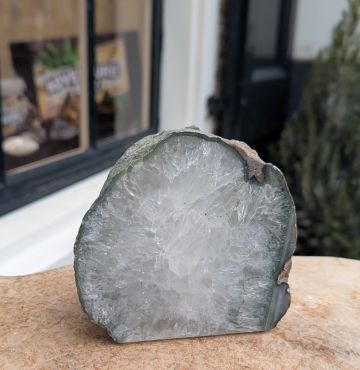 Agaat Theelichthouder ruw natuur extra