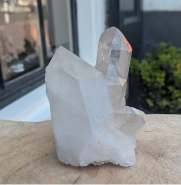 Super ruwe spatzuivere Bergkristal cluster large met XXL kristallen