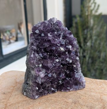 Super kwaliteit Amethist cluster staand donkerpaarse kristallen
