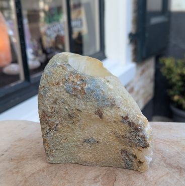 Agaat Theelichthouder ruw natuur extra