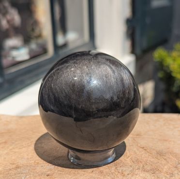 Obsidiaan 'zilver'regenboog Bol