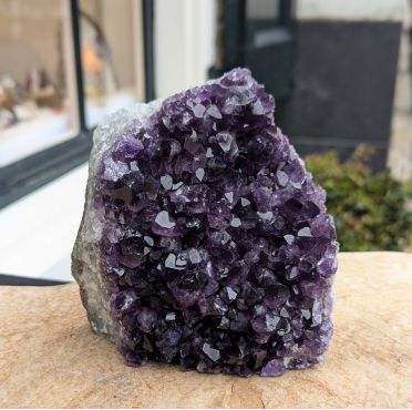 Super kwaliteit Amethist cluster staand donkerpaarse kristallen