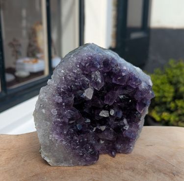Super kwaliteit Amethist cluster staand donkerpaarse kristallen