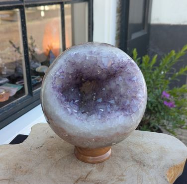 Amethist extra  kwaliteit bol 90 mm/9cm