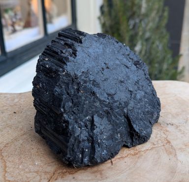 Super kwaliteit Zwarte Toermalijn ( schorl)  ruw medium large