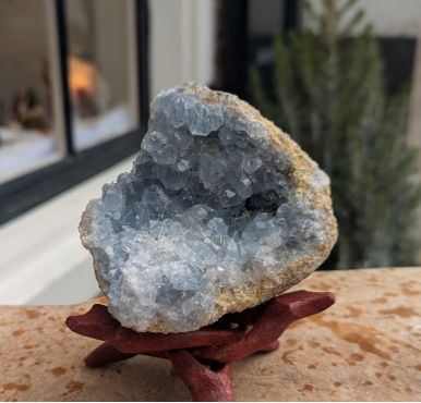 Schitterende  Celestine cluster extra kwaliteit blauwe kristallen