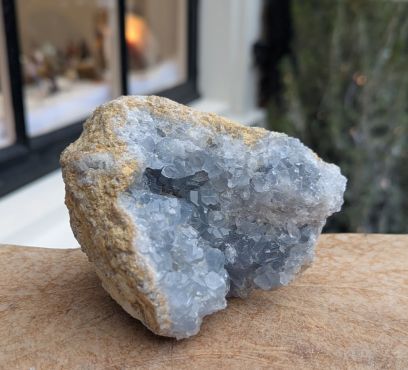 Schitterende  Celestine cluster extra kwaliteit blauwe kristallen