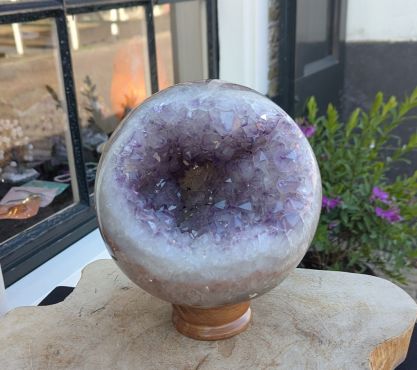 Amethist extra  kwaliteit bol 90 mm/9cm