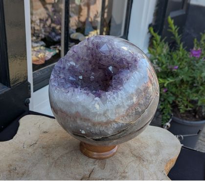Super kwaliteit Amethist cluster-geode  Bol 18 cm diameter
