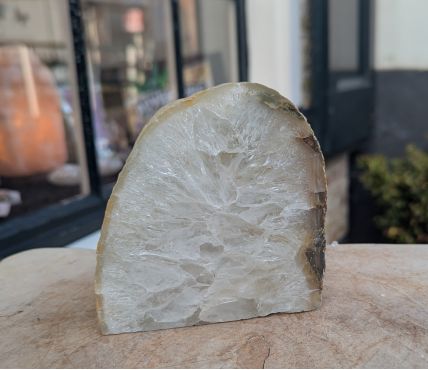 Agaat Theelichthouder ruw natuur extra