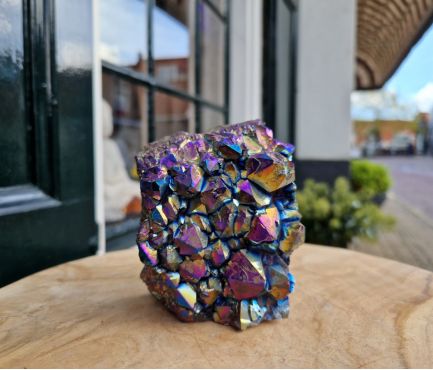 regnboog amethist cluster klein