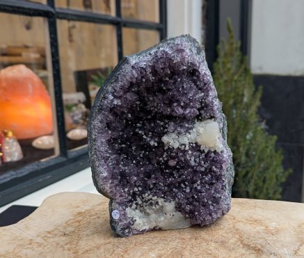 Super kwaliteit Amethist cluster staand donkerpaarse kristallen