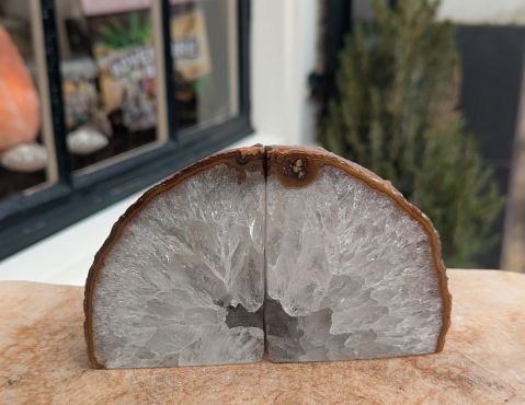 Extra kwaliteit Agaat boekensteun natuur